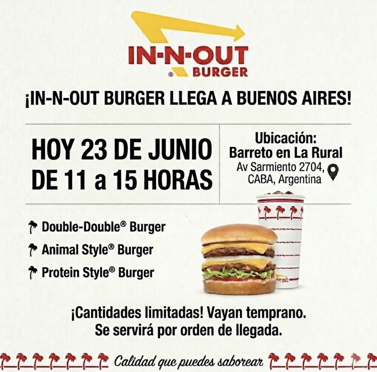 In-N-out burger en La Rural