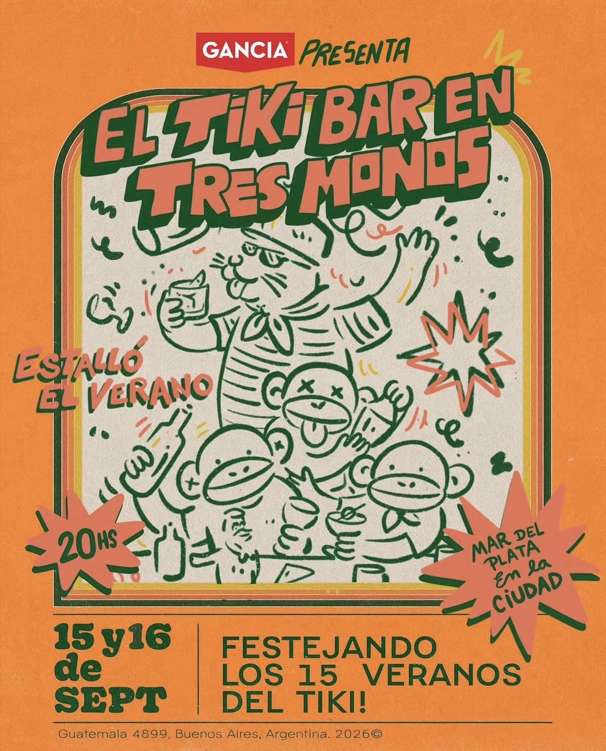 Tiki Bar en Tres Monos